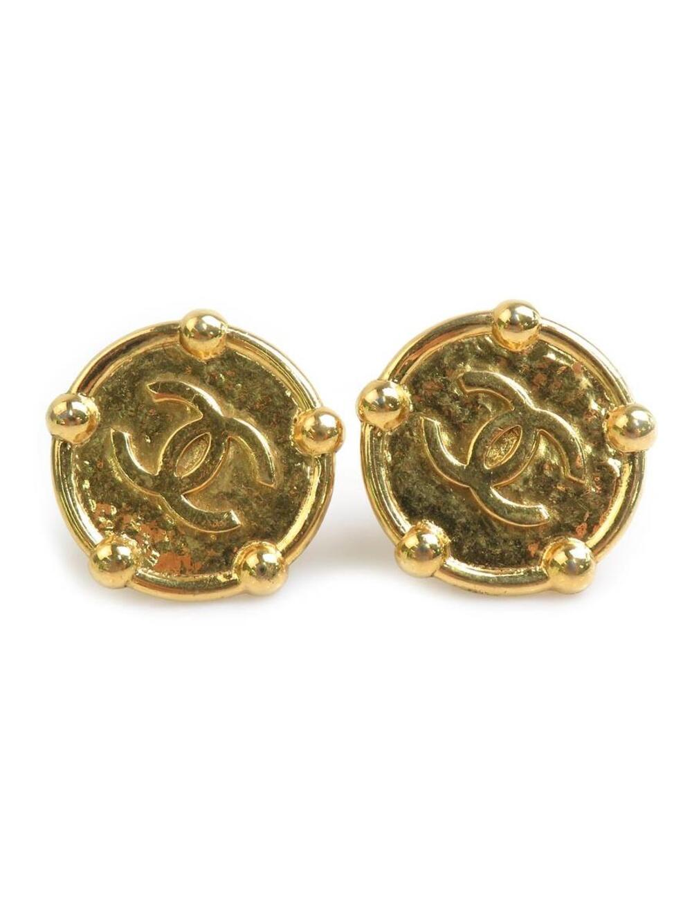 Auth Chanel Cc Logo Clip On Earrings #303014C32B